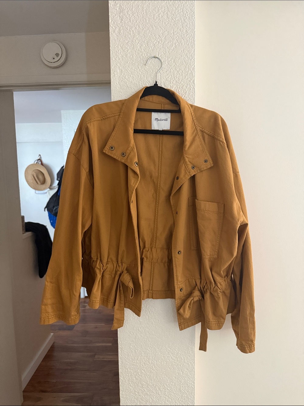 Madewell Golden Brown Utility Jacket with Drawstring Waist